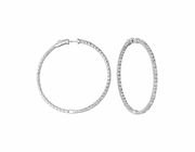 7 Pointer diamond hoop earrings