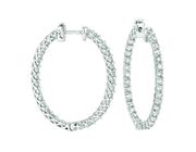7 Pointer oval hoop earrings
