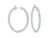 7 Pointer oval hoop earrings
