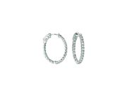 7 Pointer oval hoop earrings