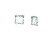 8mm square diamond earring jackets
