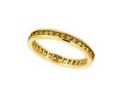 All around yellow sapphire ring