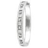 Antique Style Diamond Bangle  14K White Gold