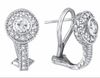 Bezel Diamond Earrings White Gold