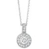 Bezel Diamond Pendant Neckalce