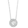 Bezel Diamond Pendant Neckalce