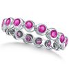 Bezel Set Eternity Pink Sapphire Ring Band