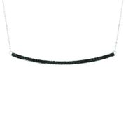 Black diamond bar necklace