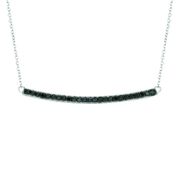 Black diamond bar necklace