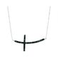 Black diamond cross necklace