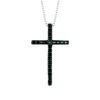Black diamond cross necklace