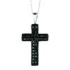 Black diamond cross necklace