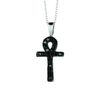 Black diamond cross necklace