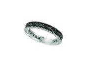 Black Diamond Eternity Ring 14K White Gold