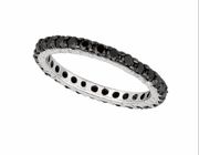 Black diamond eternity ring