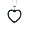 Black diamond heart necklace