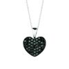 Black diamond heart necklace