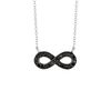 Black diamond infinity necklace