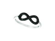 Black diamond infinity ring