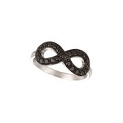 Black diamond infinity ring