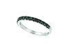 Black Diamond Stackable Ring, 14K White Gold