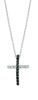 Black & white diamond cross necklace