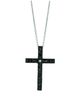 Black & white diamond cross necklace
