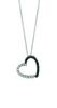 Black & white diamond heart necklace