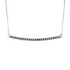 Blue diamond bar necklace