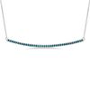 Blue diamond bar necklace