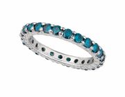 Blue diamond eternity band