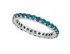 Blue diamond eternity ring