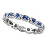 Blue Sapphire Eternity Stack Band Ring