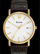 Bulova Men's Leather Strap Collection 97B100