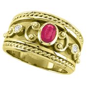 Byzantine Ruby & Diamond ring