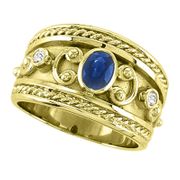 Byzantine Sapphire & Diamond ring