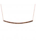 Champagne diamond bar necklace
