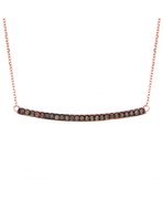 Champagne diamond bar necklace