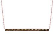 Champagne diamond bar necklace