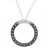 Champagne Diamond Circle Necklace Pendant