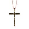 Champagne diamond cross necklace