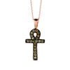 Champagne diamond cross necklace