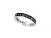 Champagne Diamond Eternity Ring 14K White Gold
