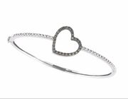 Champagne Diamond Heart Bangle