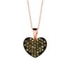 Champagne diamond heart necklace