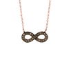Champagne diamond infinity necklace