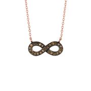 Champagne diamond infinity necklace