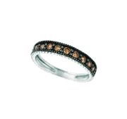 Champagne diamond stack ring