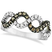 Champagne Diamond Swirl Ring