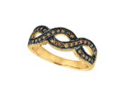 Champagne diamond twisted ring